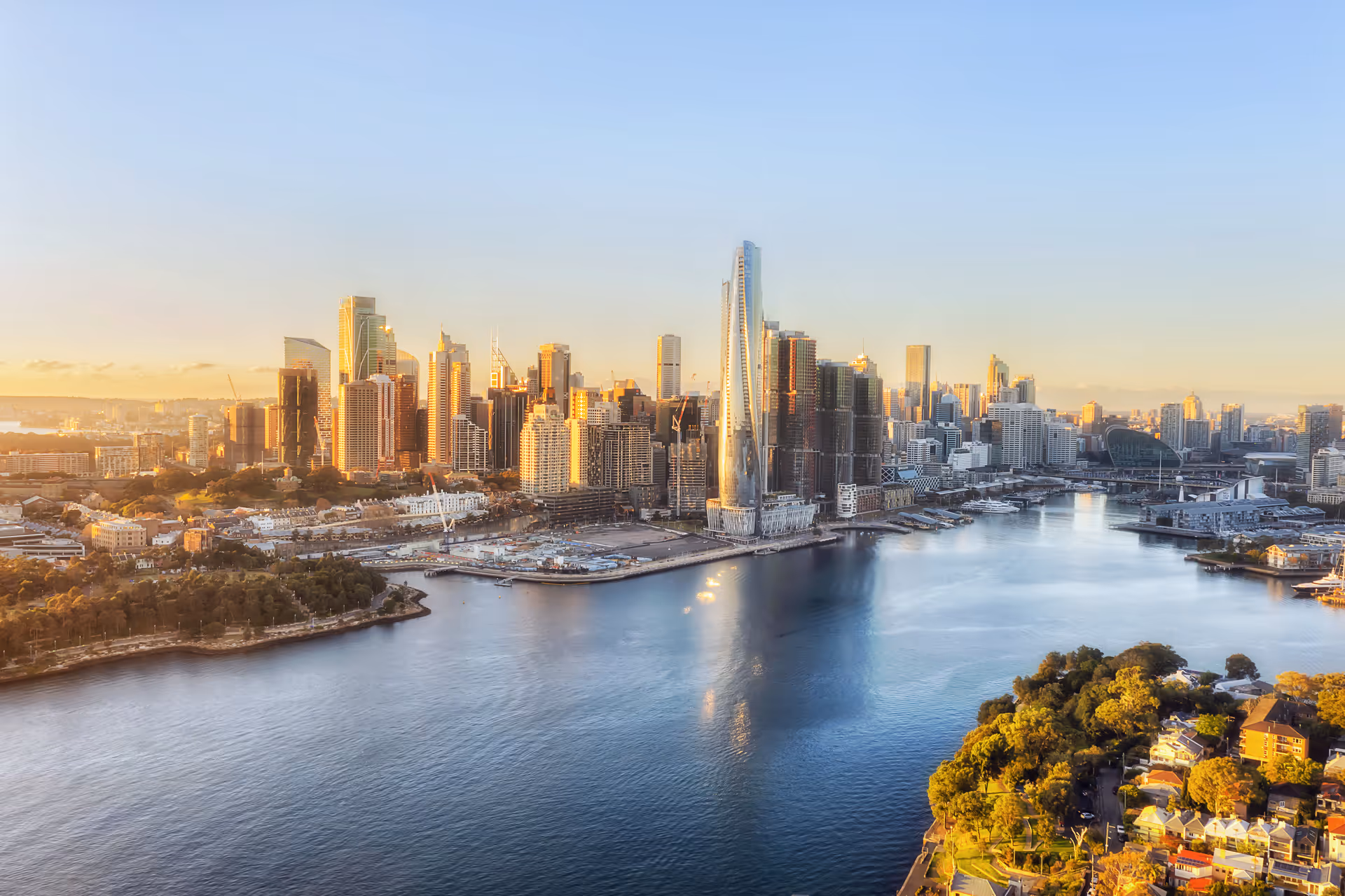 Barangaroo Sydney aerial shot